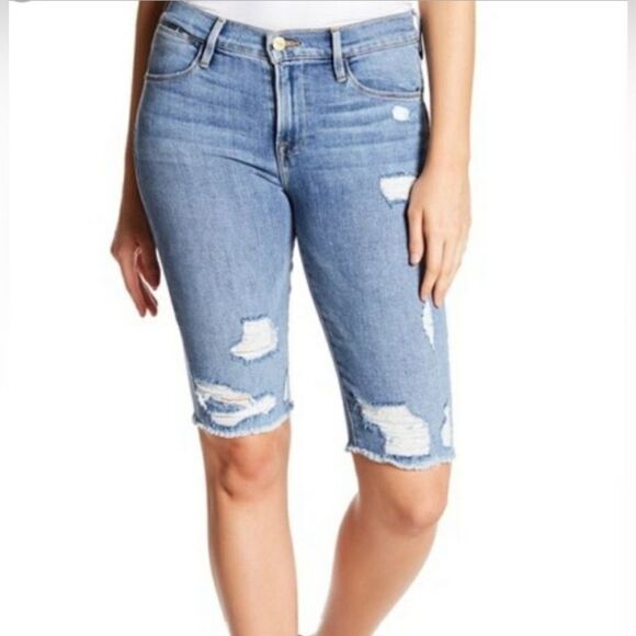 FRAME • Le Vintage Bermuda Long Jean Shorts size 26 - Picture 1 of 9
